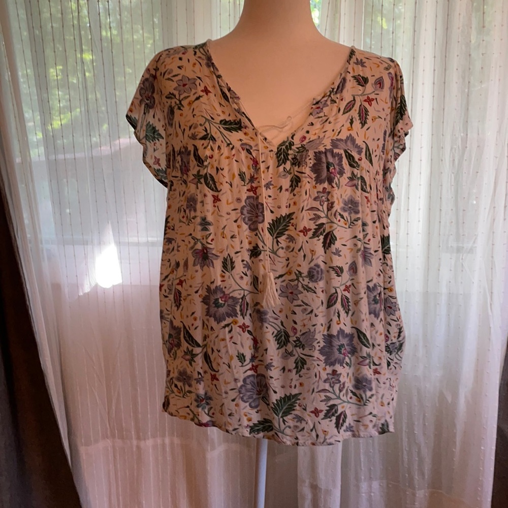 White floral top